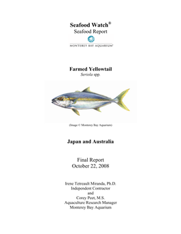 Seafood Watch® Seafood Report