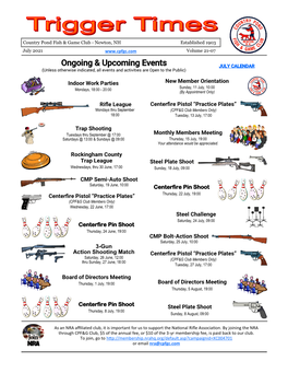 Ongoing & Upcoming Events