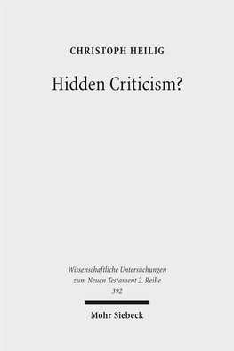 Hidden Criticism?