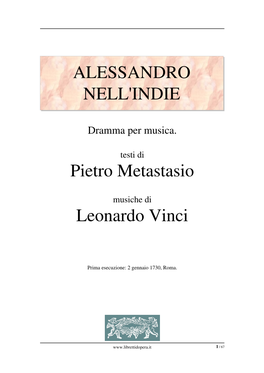 Alessandro Nell'indie