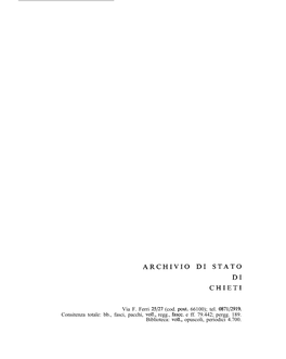 Archivio Di Stato Di Chieti