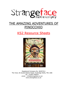 THE AMAZING ADVENTURES of PINOCCHIO KS2 Resource Sheets