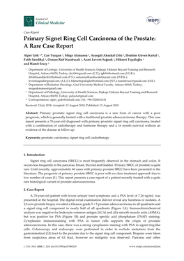 Primary Signet Ring Cell Carcinoma of the Prostate: a Rare Case Report