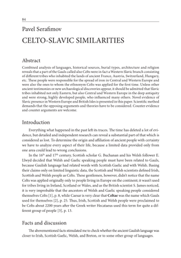 Celto-Slavic Similarities