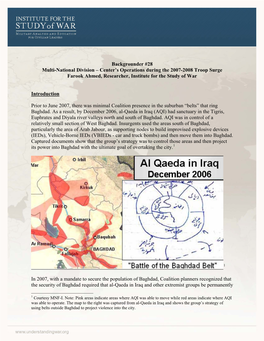 Center's Operations During the 2007-2008 Troop Surge Farook