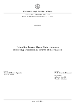Extending Linked Open Data Resources Exploiting Wikipedia As Source of Information