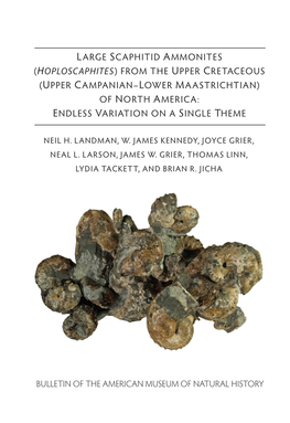 Large Scaphitid Ammonites (Hoploscaphites) from the Upper Cretaceous (Upper Campanian–Lower Maastrichtian) of North America: Endless Variation on a Single Theme