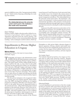 Impediments to Private Higher Education in Uruguay