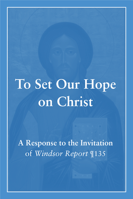 To Set Our Hope on Christ