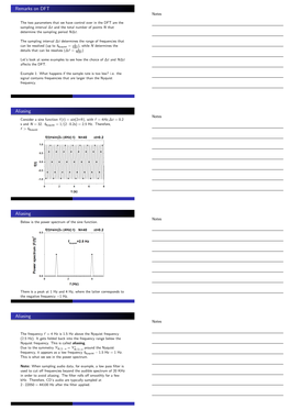 Remarks on DFT Notes