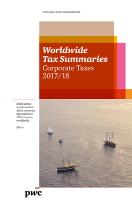 Africa Worldwide Tax Summaries Corporate Taxes 2017/18