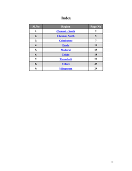 Sl.No Region Page No 1