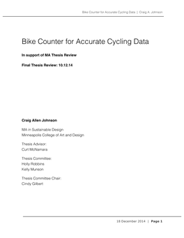 Bike Counter for Accurate Cycling Data | Craig A