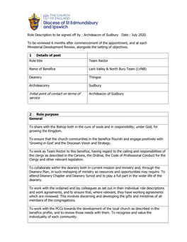 Model Statement of Particulars for Incumbents