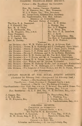 ( Advertisements.) CEYLON BRANCH OF' TH E ROYAL ASIATIC SOCIETY