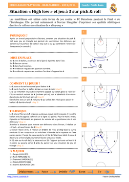 High Low » Et Jeu À 3 Sur Pick & Roll