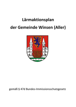 Lärmaktionsplan Der Gemeinde Winsen (Aller)