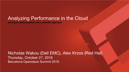 Analyzing Performance in the Cloud Solving an Elastic Problem with a Scientific Approach