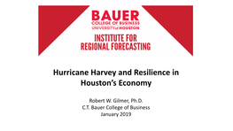Hurricane Harvey and Resilience in Houston's Economy