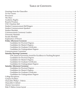 Table of Contents