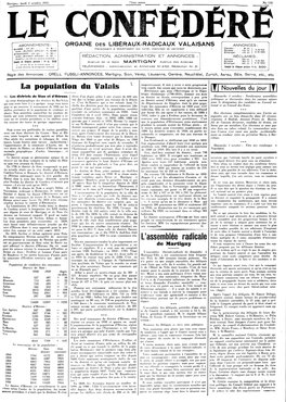 La Population Du Valais I