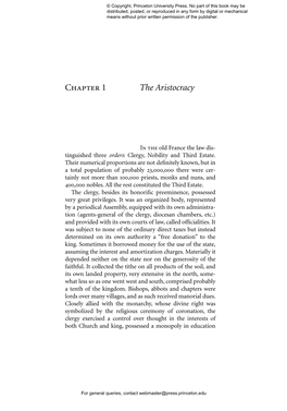 Chapter 1 the Aristocracy