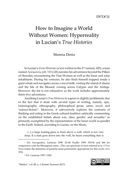 Hyperreality in Lucian's True Histories