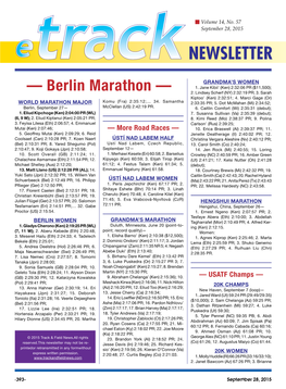 — Berlin Marathon — 2