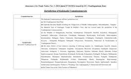 Jurisdiction of Kakinada Commissionerate