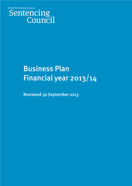 Sentencing Council Business Plan 2013-14