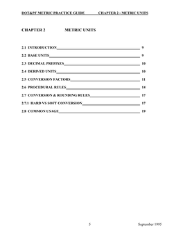 Chapter 2 Metric Units