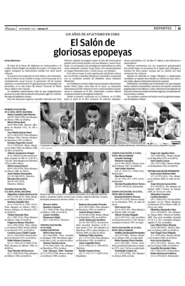 110 Años De Atletismo En Cuba