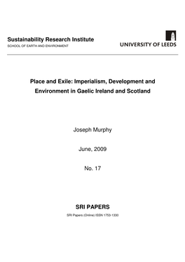 Place and Exile: Imperialism, Development and Environment in Gaelic Ireland and Scotland