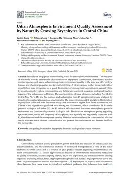 Urban Atmospheric Environment Quality Assessment by Naturally Growing Bryophytes in Central China