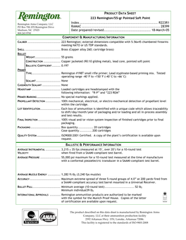 223 Remington/55-Gr Pointed Soft Point Index