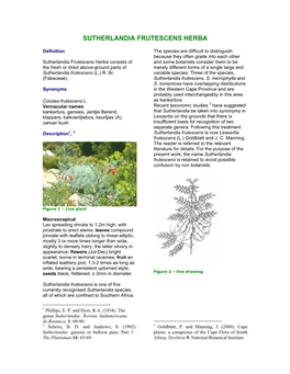 Sutherlandia Frutescens Herba