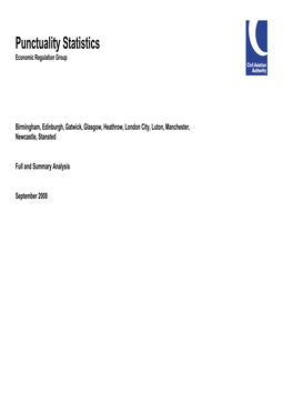 Punctuality Statistics Economic Regulation Group