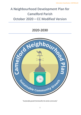 A Neighbourhood Development Plan for Camelford Parish October 2020 – CC Modified Version