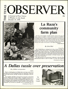 A Dallas Tussle Over Preservation