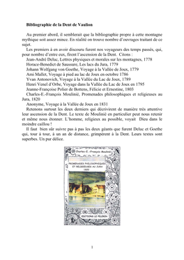 Bibliographie De La Dent De Vaulion .Pdf