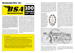 BSA Motorcyklar 100 År – Del 1 Text & Bild: Johan Johansson Säkerhetscykeln ’ Otto Safety Bicycle’