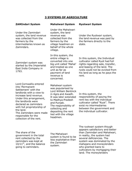 3 Systems of Agriculture