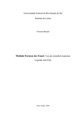 PDF: Mediale Formen Des Faust