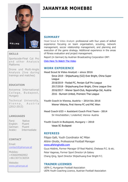 Jan Mohebbi Resume English