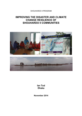 Improving the Disaster and Climate Change Resilience of Shouhardo Ii Communities