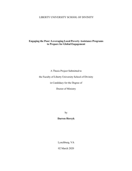 Engaging the Poor: Leveraging Local Poverty Assistance Programs to Prepare for Global Engagement