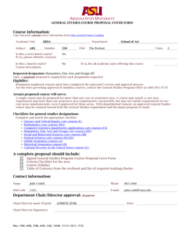 ARS 330 the PORTRAIT SPR 2014 TTH 10:30-11:45 COOR L1-10 Professor Julie Codell OFFICE: Art 250 EMAIL: Julie.Codell@Asu.Edu OFFICE HOURS: TTH 11AM to Noon Or by Appt