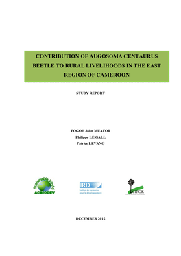 Contribution of Augosoma Centaurus Beetle to Rural Livelihoods in the East Region of Cameroon