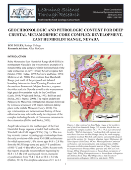 Geochronologic and Petrologic Context for Deep Crustal Metamorphic Core Complex Development, East Humboldt Range, Nevada