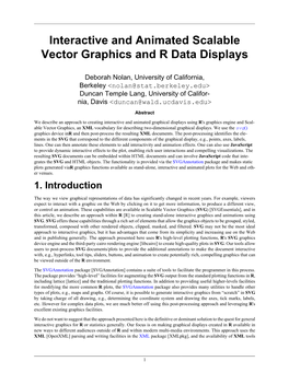 Interactive and Animated Scalable Vector Graphics and R Data Displays